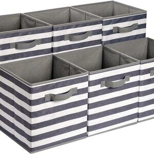 NEW Pack of 6 Fabric Storage Cube Organizer with Handles, 10.5 x 10.5 x 11 Inch,